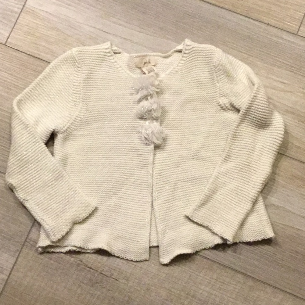 Peek 18-24M Silver Metallic Sweater